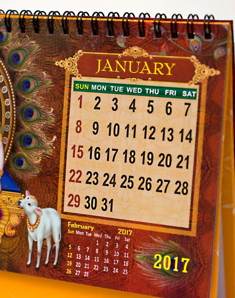 17年度版 インドの卓上カレンダー Radhey Krishna の通販 Tirakita Com