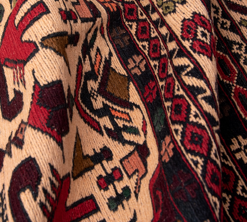 一点物】アフガニスタンの手織りトライバルキリム スマック織り 約197cm x 135cm の通販[送料無料]
