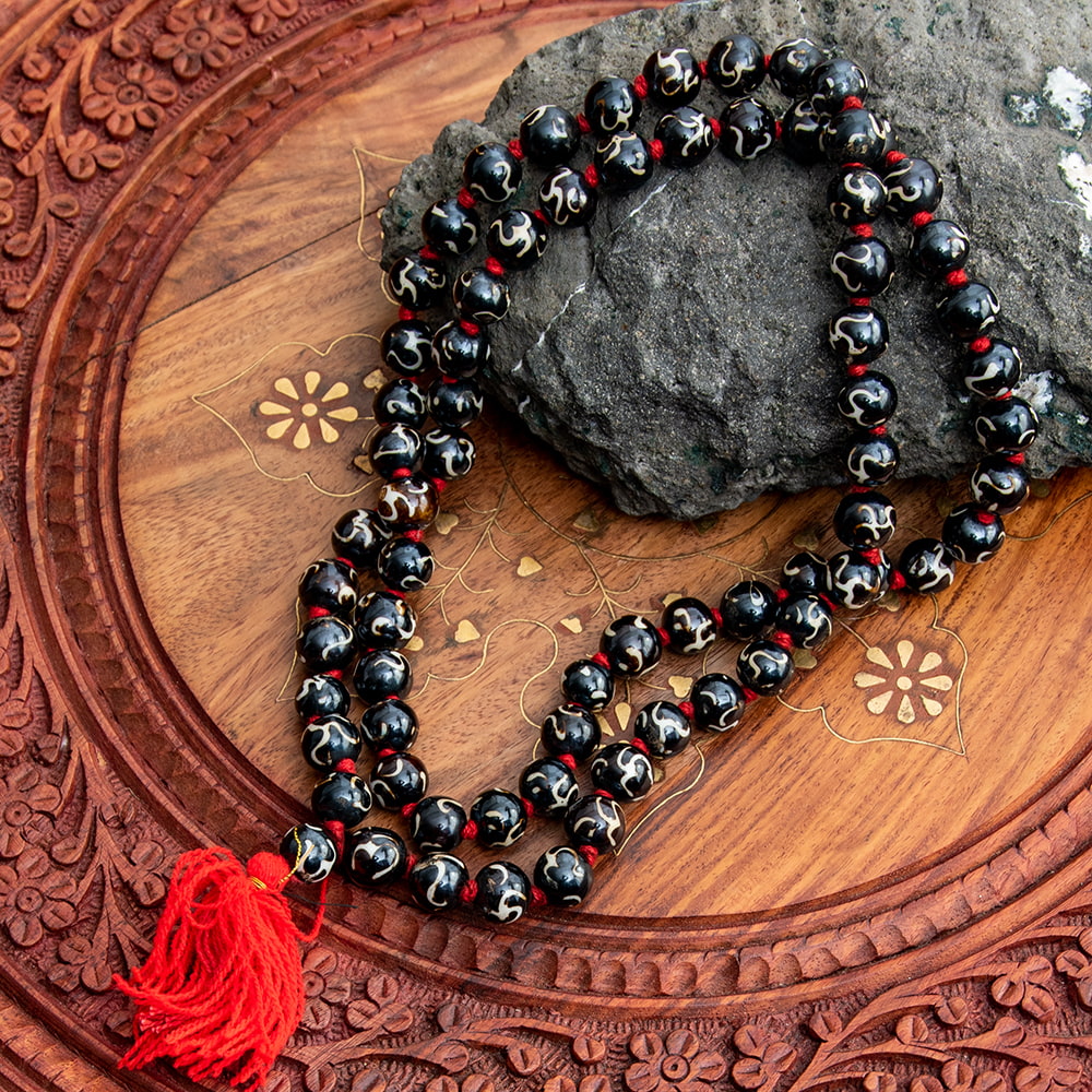 数珠 インドの数珠 ネックレス 首飾り オムストーン アジア エスニック 