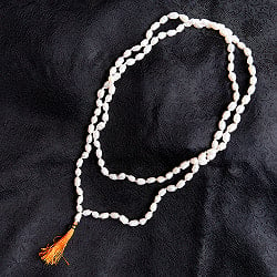 送料無料 数珠 インドの数珠 ネックレス 首飾り 108個の赤珊瑚 ライス