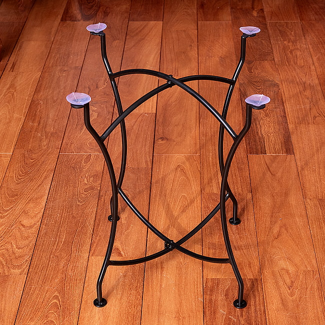 〔天板別売り〕折り畳める　アイアントレイスタンド　鉄製　テーブルの脚〔ミディアム〕 3 - 全体写真です