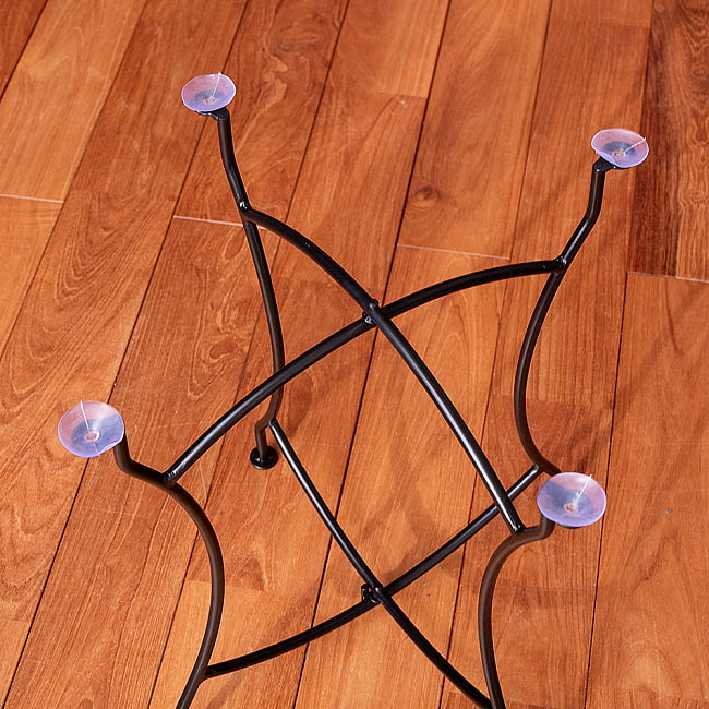 〔天板別売り〕折り畳める　アイアントレイスタンド　鉄製　テーブルの脚〔ミディアム〕 4 - 上からの写真です