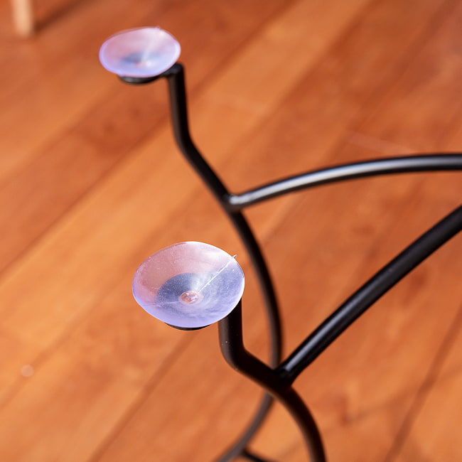 〔天板別売り〕折り畳める　アイアントレイスタンド　鉄製　テーブルの脚〔ミディアム〕 5 - 吸盤の拡大写真です