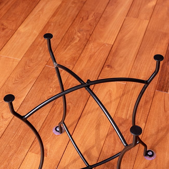 〔天板別売り〕折り畳める　アイアントレイスタンド　鉄製　テーブルの脚〔ミディアム〕 9 - 脚全体写真です