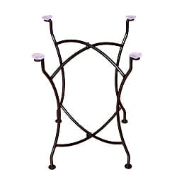 〔天板別売り〕折り畳める　アイアントレイスタンド　鉄製　テーブルの脚〔ミディアム〕の商品写真