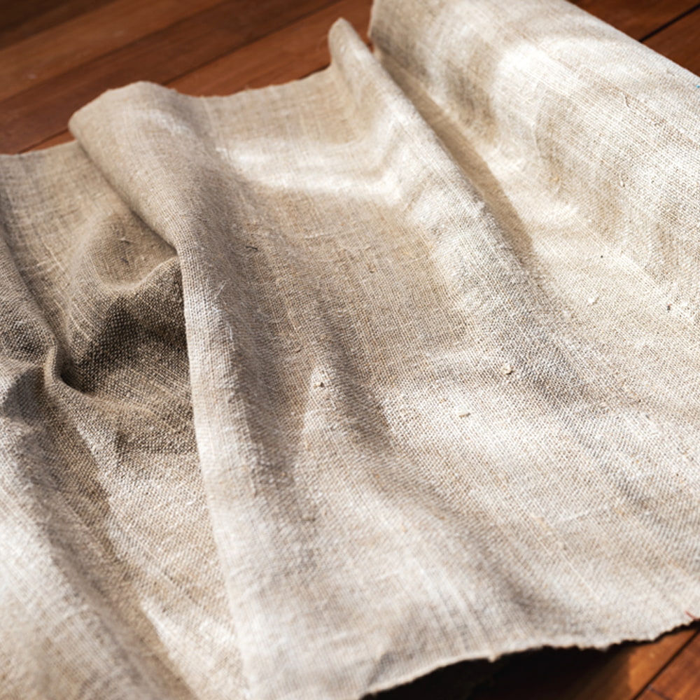 1m切り売り】ワイルドヘンプの手織り布地 - 幅77cm前後 の通販