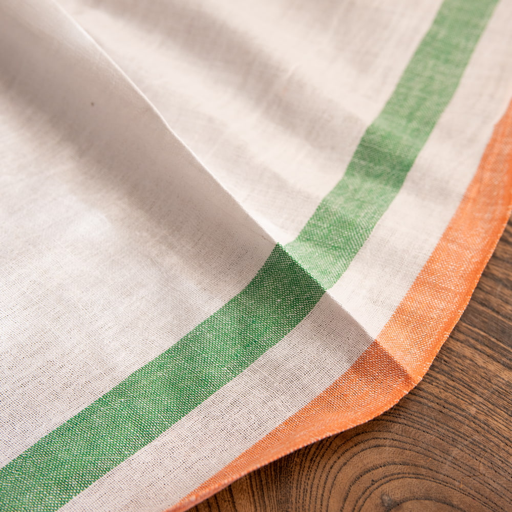 約156cm×約74cm】インドの手紡ぎ布 カディコットンのストール の通販