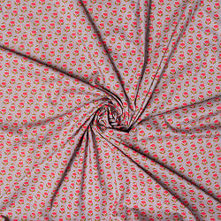 【3個セット】〔1m切り売り〕南インドの小花柄布〔幅約104cm〕 - グレー系の写真