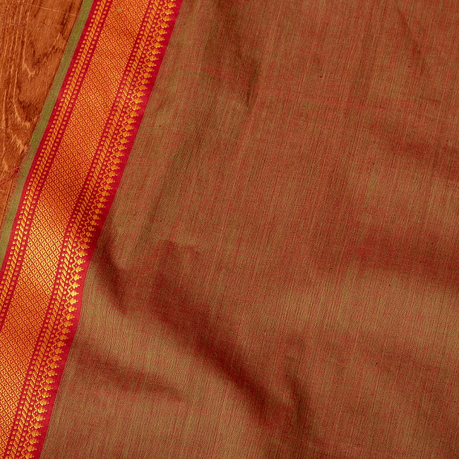 〔各色あり〕〔1m切り売り〕南インドのシンプルコットン布　シャンブレー〔幅約111cm〕 4 - 拡大写真です