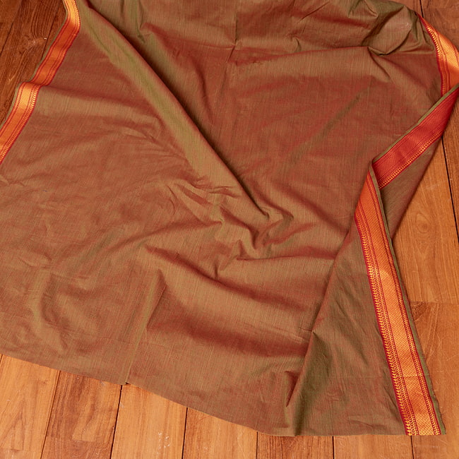 〔各色あり〕〔1m切り売り〕南インドのシンプルコットン布　シャンブレー〔幅約111cm〕 6 - 全体写真です