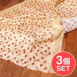 【3個セット】〔1m切り売り〕インドの伝統ザルドジ刺繍スタイルの更紗模様布〔107cm〕の商品写真