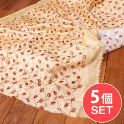 【5個セット】〔1m切り売り〕インドの伝統ザルドジ刺繍スタイルの更紗模様布〔107cm〕の商品写真