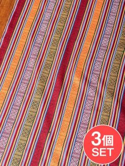 【3個セット】〔50cm切り売り〕ネパール伝統のコットン織り生地　薄手〔幅約107cm〕の商品写真