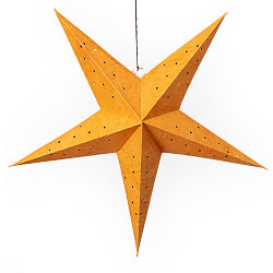 星型ランプシェード〔インドクオリティ〕 - オレンジの商品写真