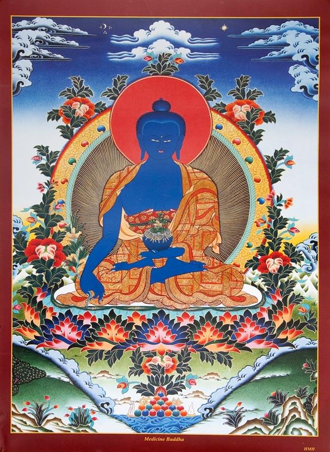 チベット　タンカペイント形式掛け軸掛軸
