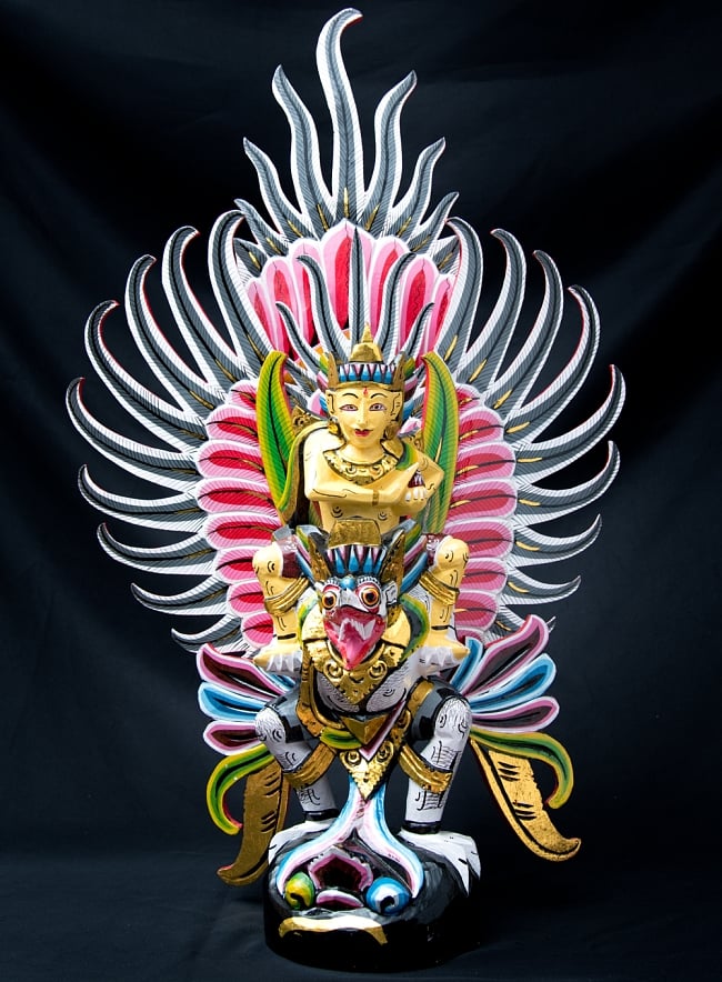 ガルーダ＆ヴィシュヌ像 特大サイズ70cmの写真1枚目です。大迫力の神獣・ガルーダですガルーダ,ガルーダ像,インドネシア,神話