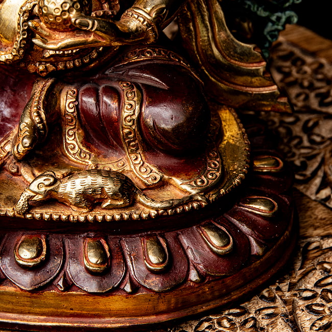 【1点物】大聖歓喜天（ガネーシャ） 銅造鍍金仕上げ ネパール製 高さ：23cm程度 2.1kg 12 - 台座部分です。