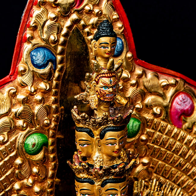 【1点物】千手千眼観音菩薩立像 銅造鍍金仕上げ ネパール製 高さ：36.5cm程度 2.1kg 8 - 角度を変えてみてみました。