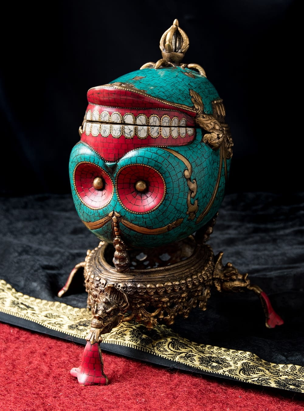 高品質】チベット密教法具 頭蓋骨杯 カパーラ の通販[送料無料